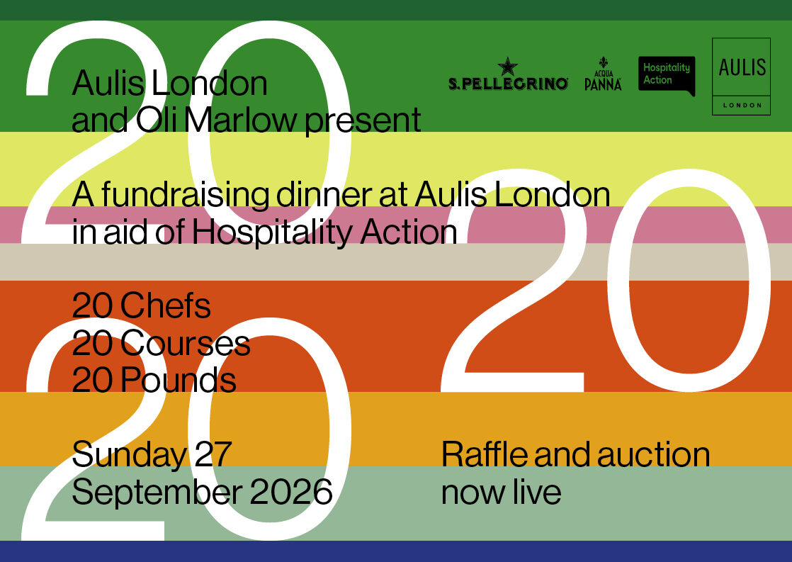 Aulis 202020 Soho London Charity dinner poster