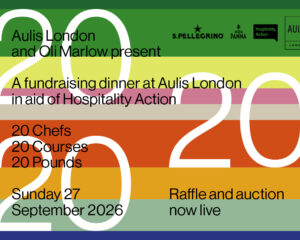 Aulis 202020 Soho London Charity dinner poster