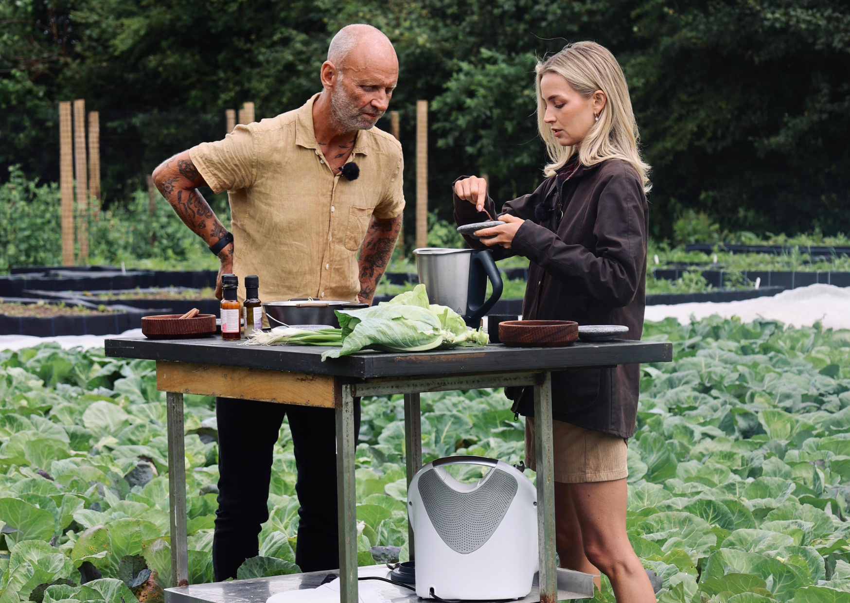 Emily English and Simon Rogan at Our Farm