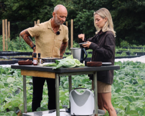 Emily English and Simon Rogan at Our Farm