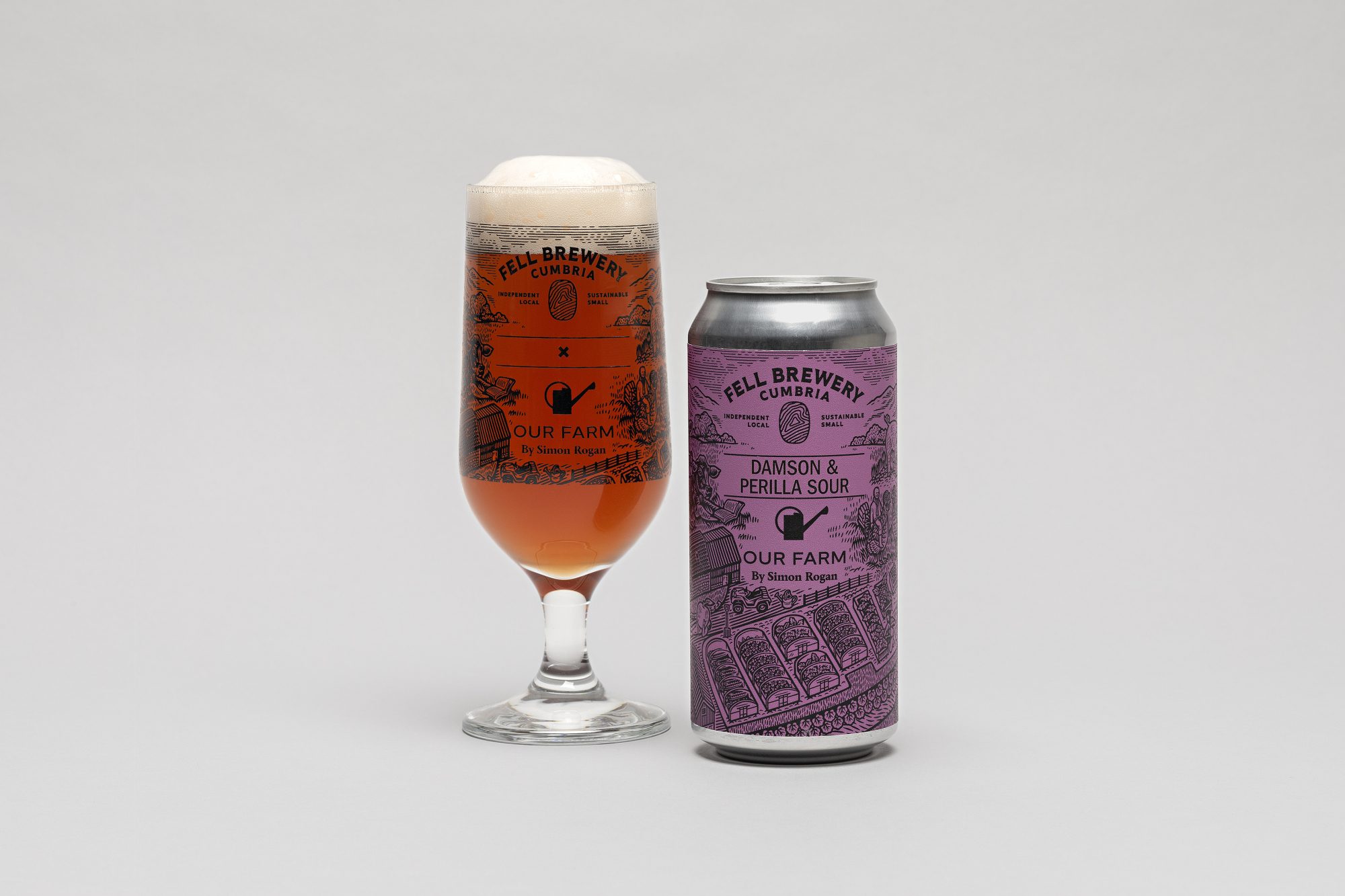 Nkc HOME Damson Perilla Sour Beer Can Glass Landscape
