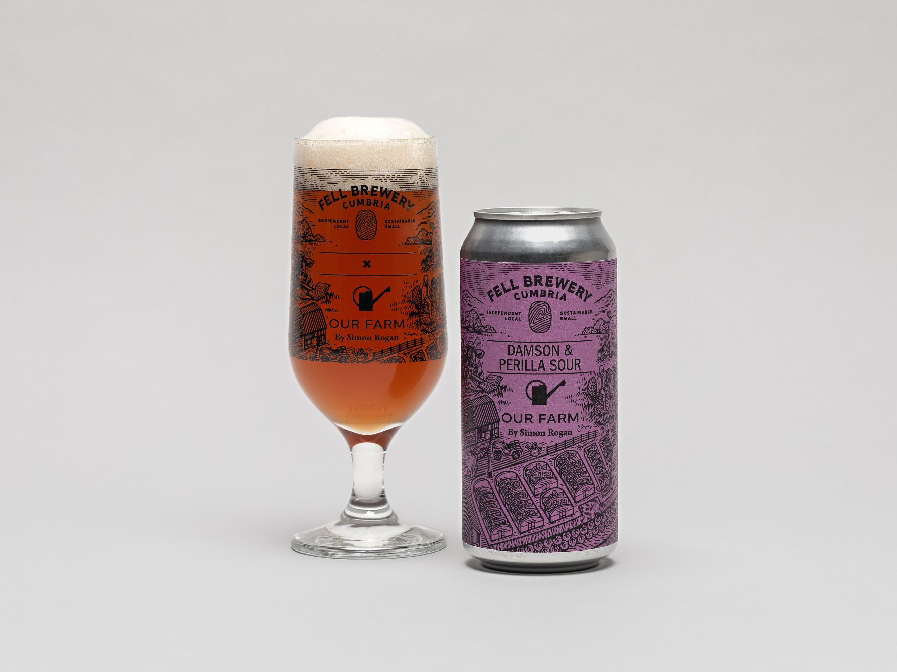 Nkc HOME Damson Perilla Sour Beer Can Glass Landscape