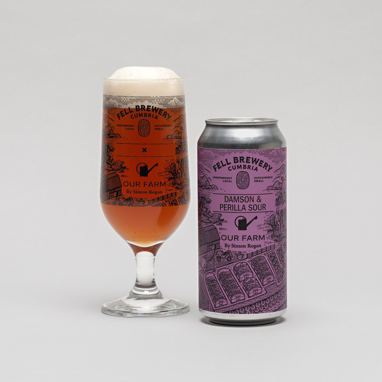 Nkc HOME Damson Perilla Sour Beer Can Glass Landscape